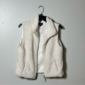 Joe Boxer Kids Girl‎ White Faux Sherpa Sleeveless Vest Full Zip size L